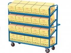 Chariot modulaire à 4 étagères en métal